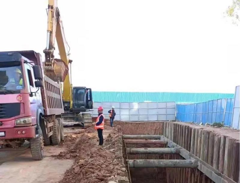 岳阳市中心城区桔林路排水管网工程进入会战大干阶段