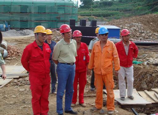 中石化管道高层到川气东送恩施现场检查工作