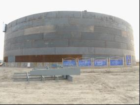中原分公司承建的润泽化工原油罐中交