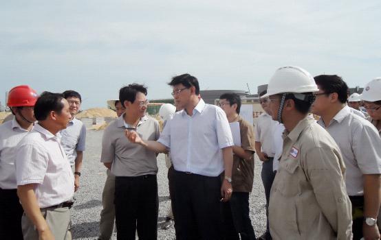 海南省省长蒋定之考察第六直属分公司海南海油项目