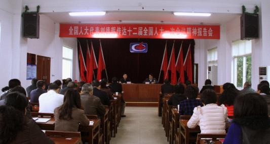 公司举行传达十二届全国人大一次会议精神报告会