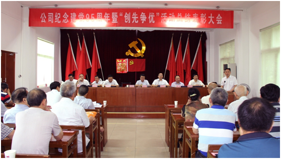 公司举行庆祝建党95周年暨“创先争优”活动总结表彰大会