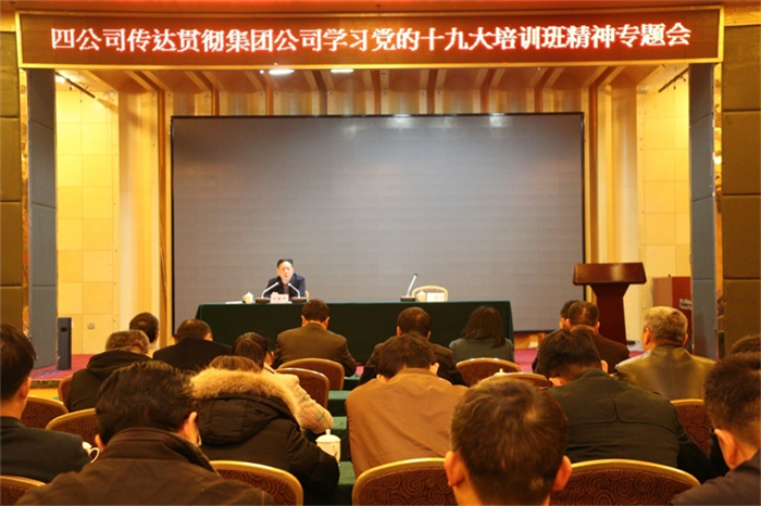 公司召开传达贯彻集团公司学习党的十九大培训班精神专题会