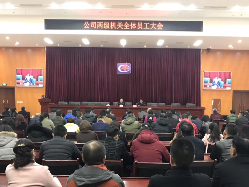 公司召开2018年两级机关员工大会