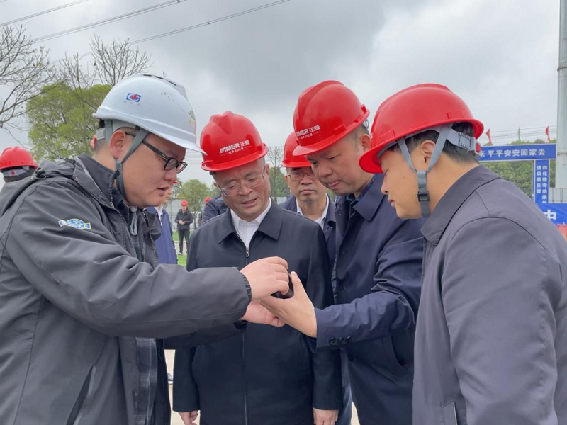 汨罗市委书记喻文到正威汨罗项目部调研指导工作