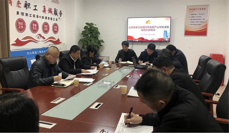 公司党委巡察组对中化地产党支部反馈巡察情况