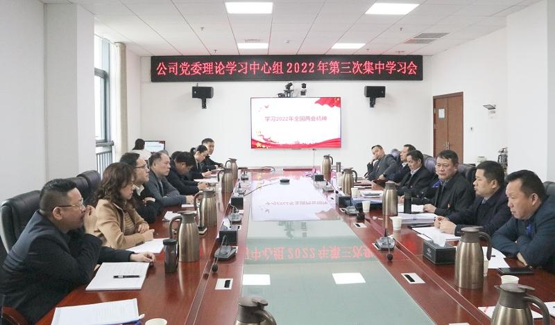 公司党委理论学习中心组2022年第三次集中学习