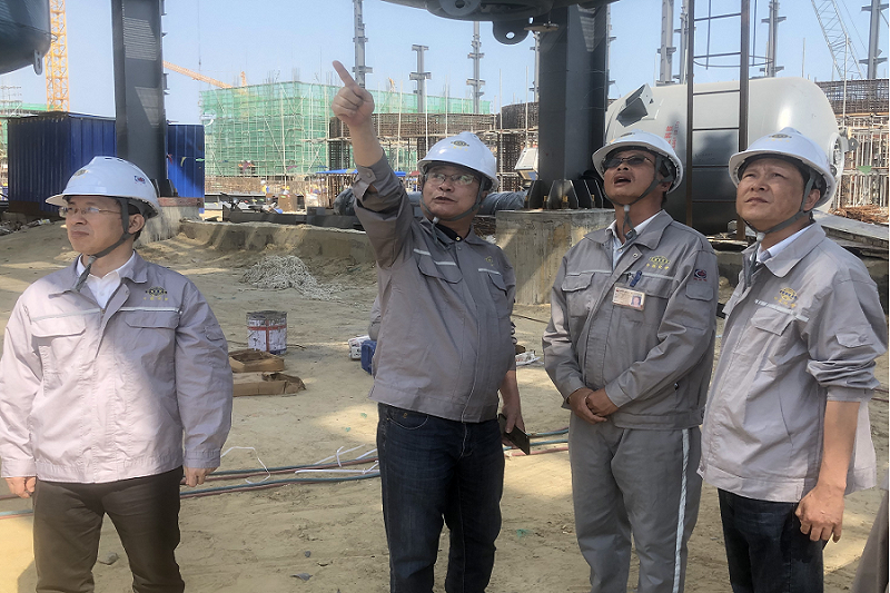 胡流芳到中南公司东粤环保项目检查指导工作