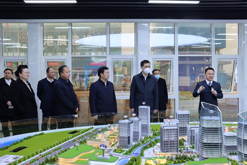 周海兵到港晨公司岳阳自贸片区综合体建设项目调研