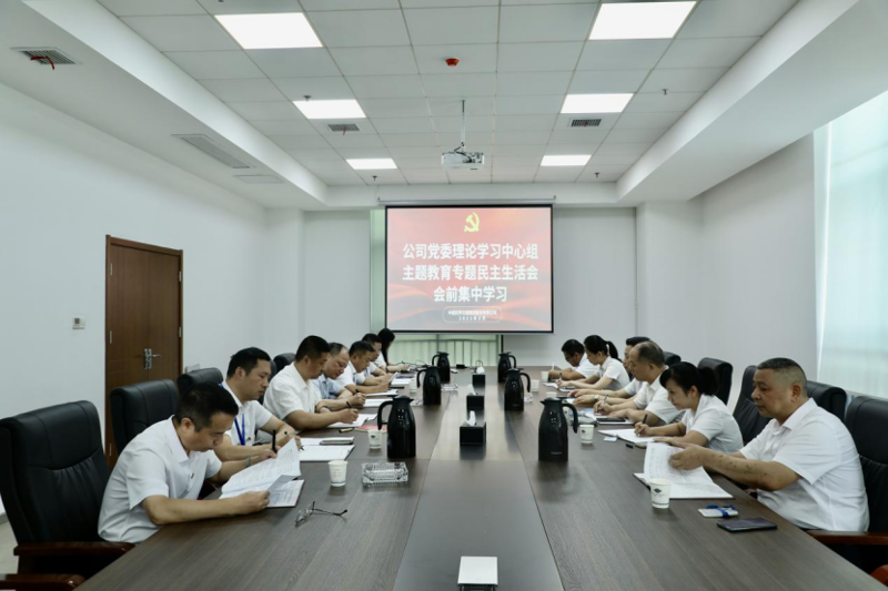 公司党委理论学习中心组举行主题教育专题民主生活会会前集中学习