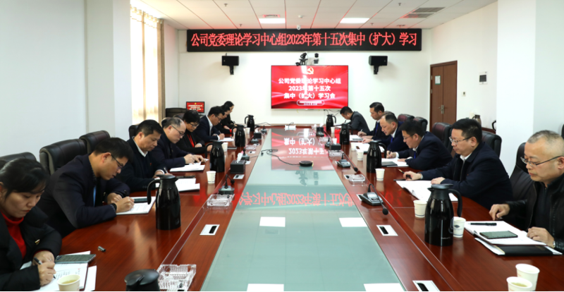 公司党委举行理论学习中心组2023年第十五次集中（扩大）学习
