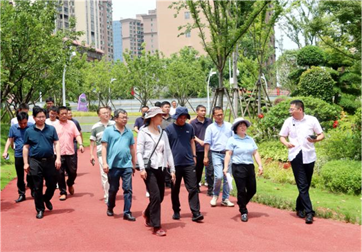 国家海绵城市建设现场复核专家组到岳阳污水治理项目调研